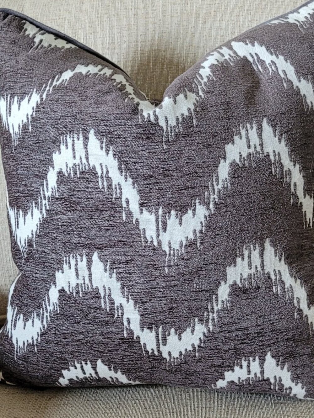 Rodeo Home Pillow COVER Gray and White